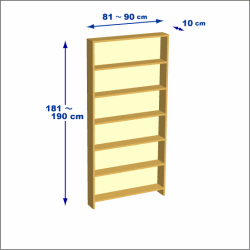 横幅81-90／高さ181-190／奥行10cmの棚ユニット