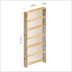 横幅81-90／高さ181-190／奥行15cmの棚ユニット