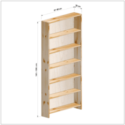 横幅81-90／高さ181-190／奥行20cmの棚ユニット