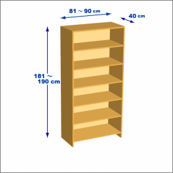 横幅81-90／高さ181-190／奥行40cmの棚ユニット