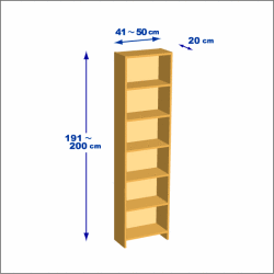 横幅41-50／高さ191-200／奥行20cmの棚ユニット