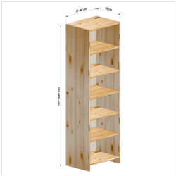 横幅51-60／高さ191-200／奥行45cmの棚ユニット