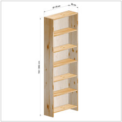 横幅61-70／高さ191-200／奥行25cmの棚ユニット