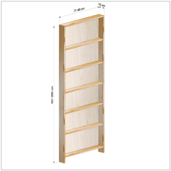 横幅71-80／高さ191-200／奥行10cmの棚ユニット