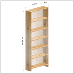 横幅71-80／高さ191-200／奥行25cmの棚ユニット