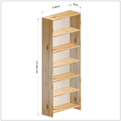 横幅71-80／高さ191-200／奥行30cmの棚ユニット