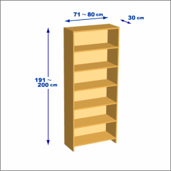 横幅71-80／高さ191-200／奥行30cmの棚ユニット