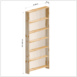 横幅81-90／高さ191-200／奥行15cmの棚ユニット