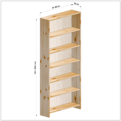 横幅81-90／高さ191-200／奥行25cmの棚ユニット