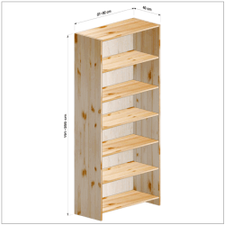 横幅81-90／高さ191-200／奥行40cmの棚ユニット