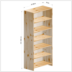 横幅81-90／高さ191-200／奥行45cmの棚ユニット