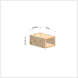 横幅21-30／高さ11-20／奥行45cmの棚ユニット