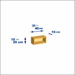 横幅31-40／高さ15-20／奥行15cmの棚ユニット