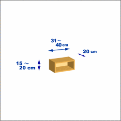 横幅31-40／高さ15-20／奥行20cmの棚ユニット