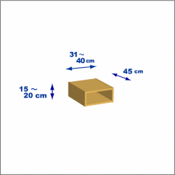 横幅31-40／高さ15-20／奥行45cmの棚ユニット