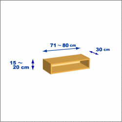 横幅71-80／高さ15-20／奥行30cmの棚ユニット