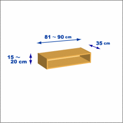 横幅81-90／高さ15-20／奥行35cmの棚ユニット
