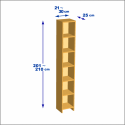 横幅21-30／高さ201-210／奥行25cmの棚ユニット