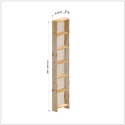 横幅31-40／高さ201-210／奥行15cmの棚ユニット