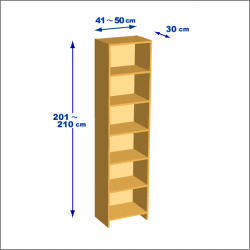 横幅41-50／高さ201-210／奥行30cmの棚ユニット