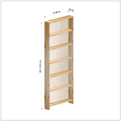 横幅81-90／高さ201-210／奥行15cmの棚ユニット