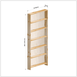 横幅81-90／高さ201-210／奥行15cmの棚ユニット