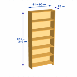 横幅81-90／高さ201-210／奥行25cmの棚ユニット