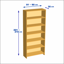 横幅81-90／高さ201-210／奥行30cmの棚ユニット