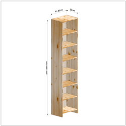 横幅41-50／高さ211-220／奥行35cmの棚ユニット