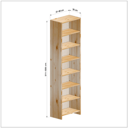 横幅51-60／高さ211-220／奥行35cmの棚ユニット