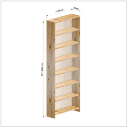 横幅71-80／高さ211-220／奥行25cmの棚ユニット