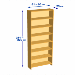横幅81-90／高さ211-220／奥行25cmの棚ユニット