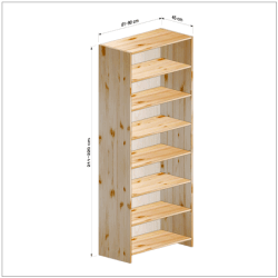 横幅81-90／高さ211-220／奥行45cmの棚ユニット