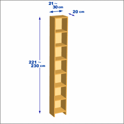横幅21-30／高さ221-230／奥行20cmの棚ユニット