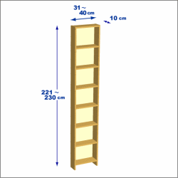 横幅31-40／高さ221-230／奥行10cmの棚ユニット