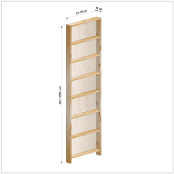 横幅61-70／高さ221-230／奥行10cmの棚ユニット