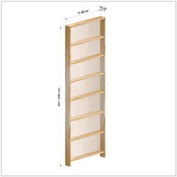 横幅71-80／高さ221-230／奥行10cmの棚ユニット