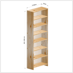 横幅71-80／高さ221-230／奥行35cmの棚ユニット