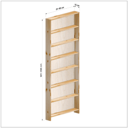 横幅81-90／高さ221-230／奥行15cmの棚ユニット