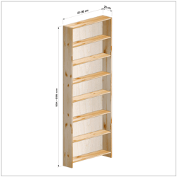 横幅81-90／高さ221-230／奥行20cmの棚ユニット