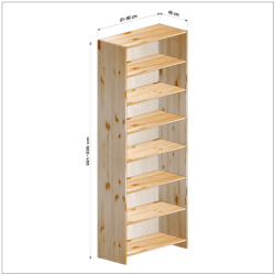 横幅81-90／高さ221-230／奥行40cmの棚ユニット