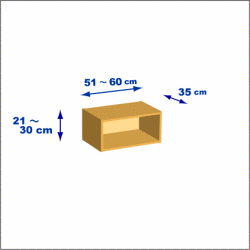 横幅51-60／高さ21-30／奥行35cmの棚ユニット