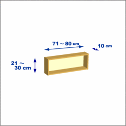 横幅71-80／高さ21-30／奥行10cmの棚ユニット