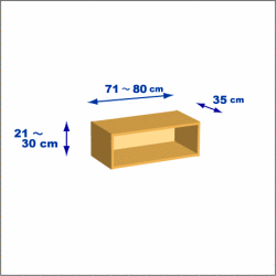 横幅71-80／高さ21-30／奥行35cmの棚ユニット