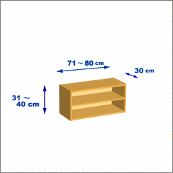 横幅71-80／高さ31-40／奥行30cmの棚ユニット
