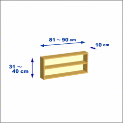 横幅81-90／高さ31-40／奥行10cmの棚ユニット