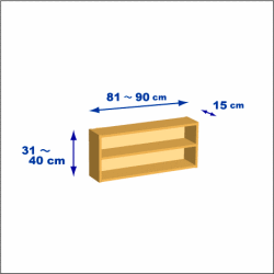 横幅81-90／高さ31-40／奥行15cmの棚ユニット