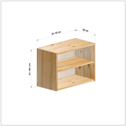 横幅61-70／高さ41-50／奥行35cmの棚ユニット