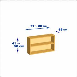 横幅71-80／高さ41-50／奥行15cmの棚ユニット