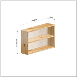 横幅71-80／高さ41-50／奥行20cmの棚ユニット
